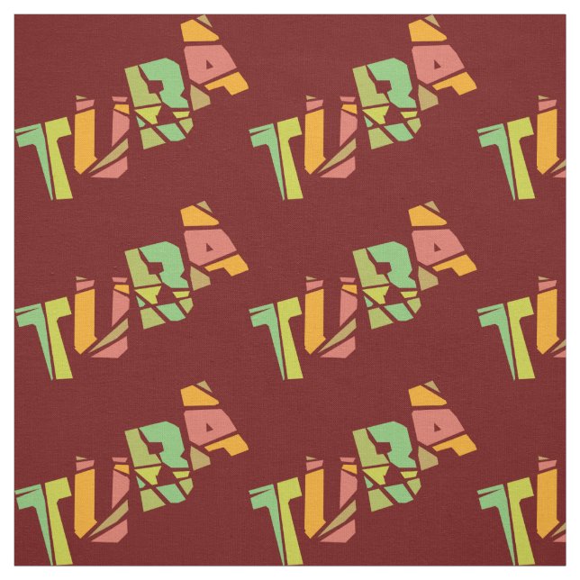 Tuba Cracked Text  Fabric (Swatch)