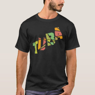Tuba Cracked Text T-Shirt