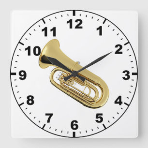 "Tuba" design wall clocks