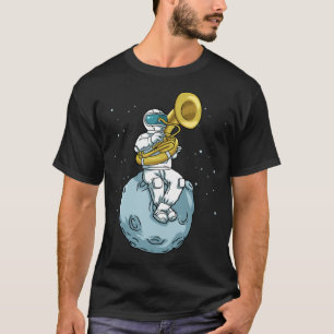 Tuba Gift Astronaut Marching Band Music Sousaphone T-Shirt