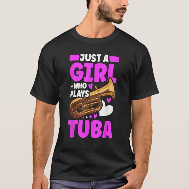 Tuba Girl Tuba Player T-Shirt (Front)
