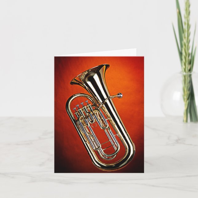 Tuba Greeting Card for Band Musicians (Front)