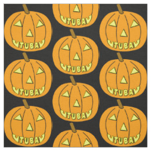 Tuba Halloween Pumpkin Fabric