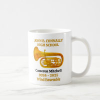 Tuba High School Band Gold Personalised