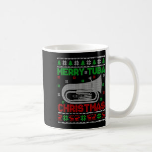Tuba Music Lover Xmas Lighting Ugly Merry Tuba Chr Coffee Mug