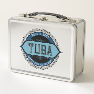 Tuba Music Note Circle Metal Lunch Box
