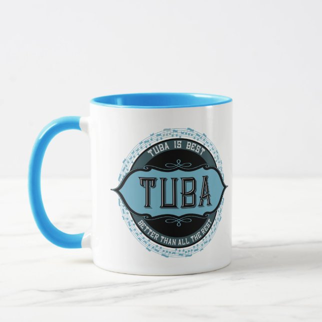 Tuba Music Note Circle Mug (Left)