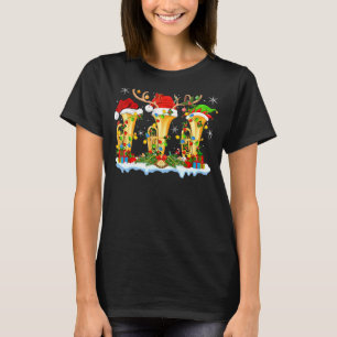 Tuba Music  Xmas Lighting Funny Tuba Christmas T-Shirt