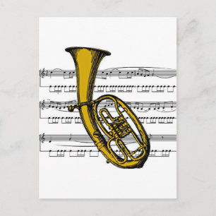 Tuba musical 04 B Postcard