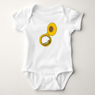 Tuba Musical Instrument Baby Bodysuit