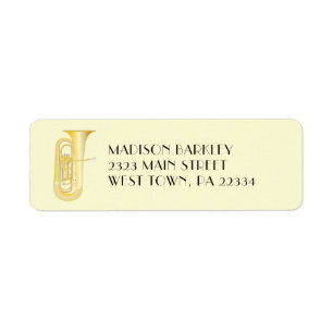 Tuba Musician Band Teacher Label
