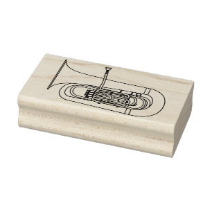 Tuba Musician Band Teacher Rubber Stamp