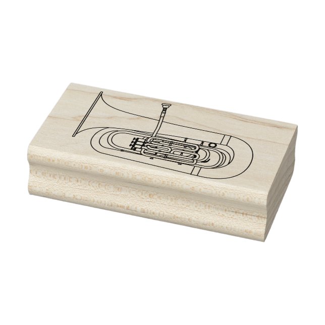 Tuba Musician Band Teacher Rubber Stamp (Stamp)