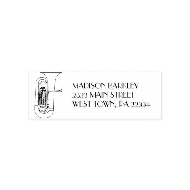 Tuba Musician Band Teacher Self-inking Stamp (Design)