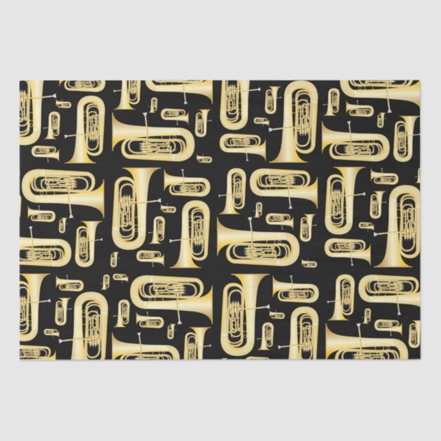 Tuba Musician Band Teacher Tissue Paper (Front)
