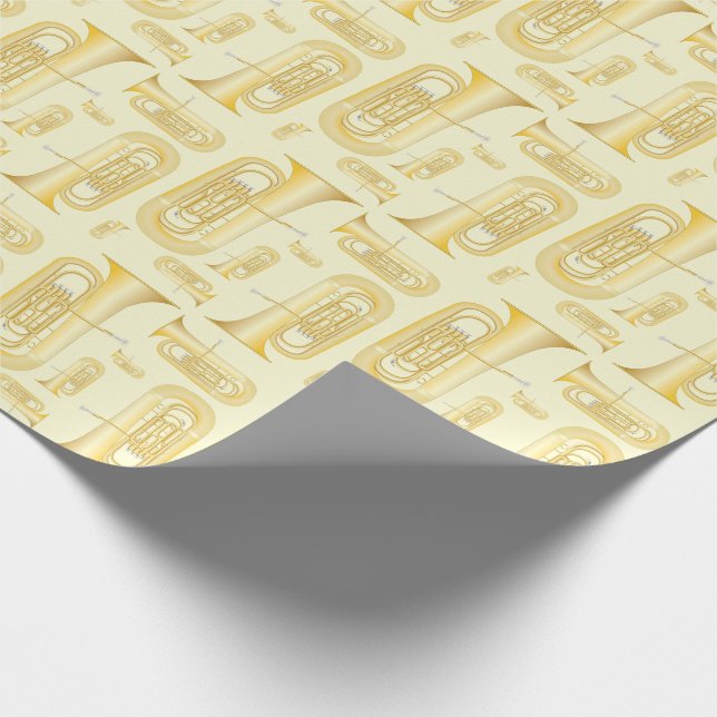 Tuba Musician Band Teacher Wrapping Paper (Corner)