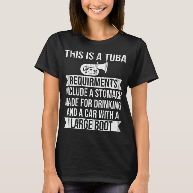 Tuba Musicians Music Instrument Tuba Players T-Shirt (Front)