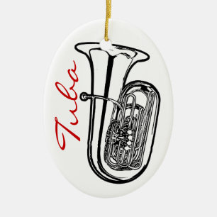 Tuba Ornament - Oval