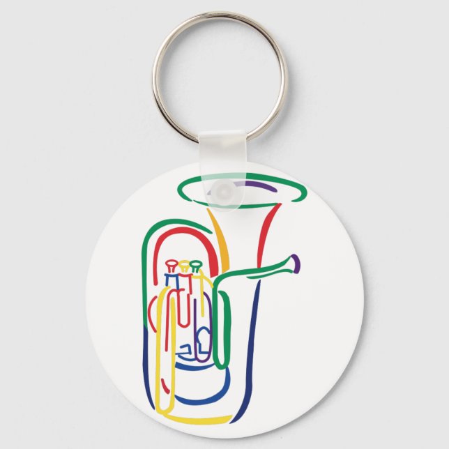 Tuba Outline Key Ring (Front)