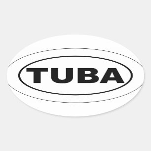 Tuba Oval Sticker
