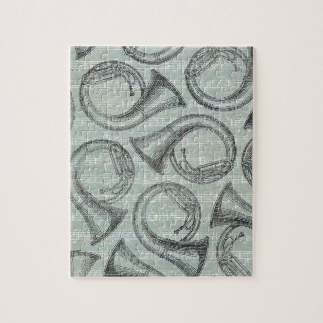 Tuba Pattern Jigsaw Puzzle (Vertical)
