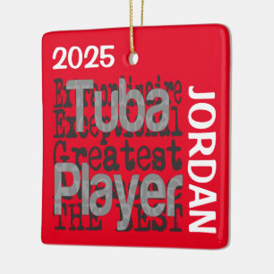 Tuba Player Extraordinaire CUSTOM Ceramic Ornament