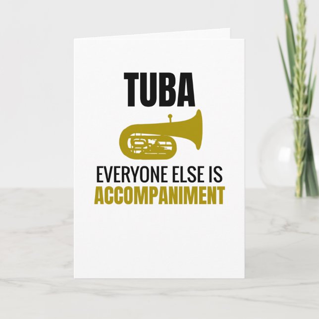 Tuba Player Gifts | Tuba Marching Band Tubist Card (Front)