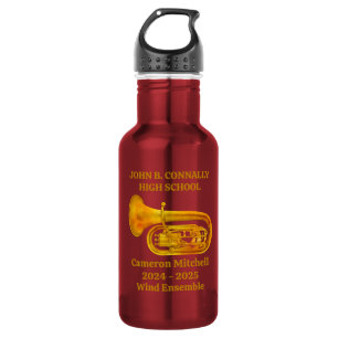 Tuba Player High School Band Gold Personalised 532 Ml Water Bottle