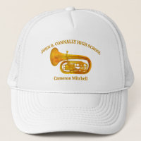 Tuba Player High School Band Gold Personalised