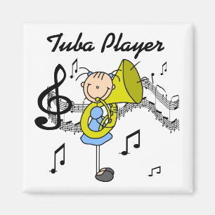 Tuba Player Magnet