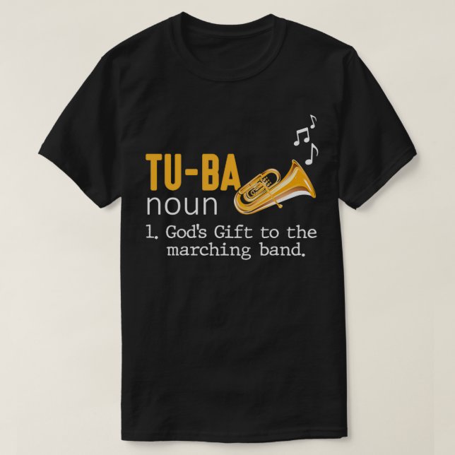 Tuba Player Marching Wind Instrument Musician T-Shirt (Design Front)
