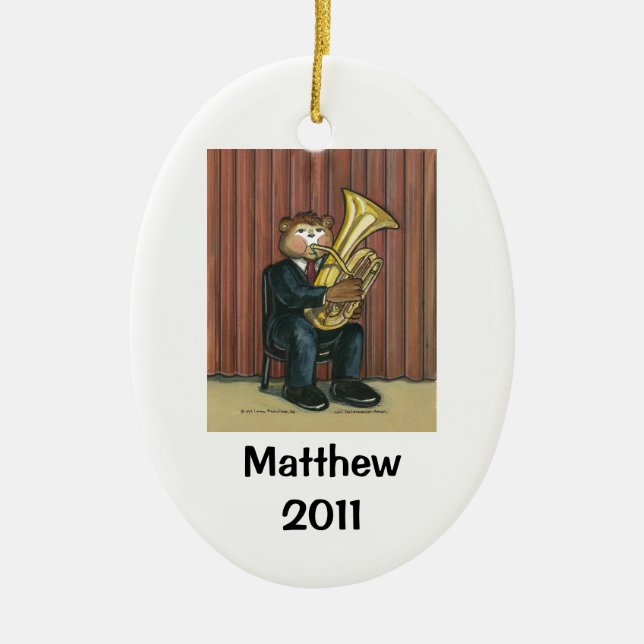Tuba Player Personalised Ornament (Front)