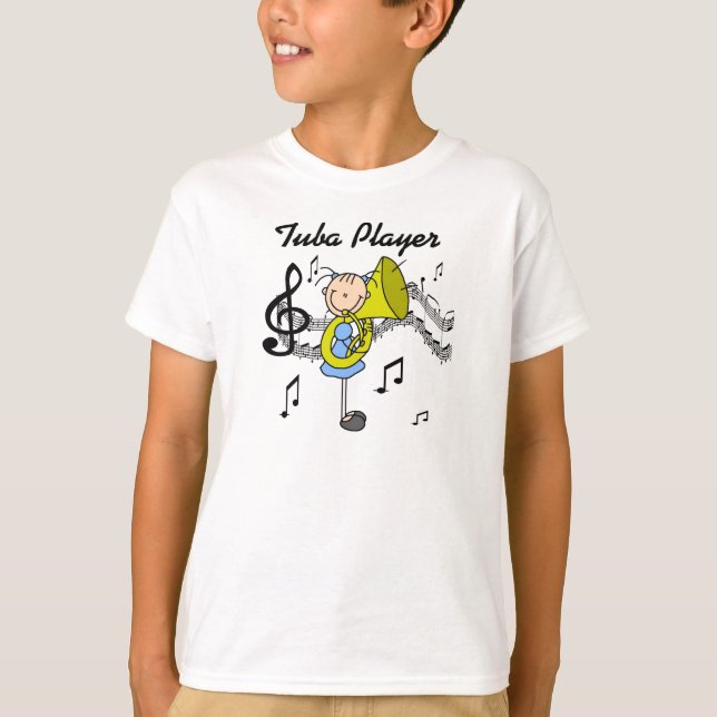 Tuba Player Stick Figure Shirt (Front)