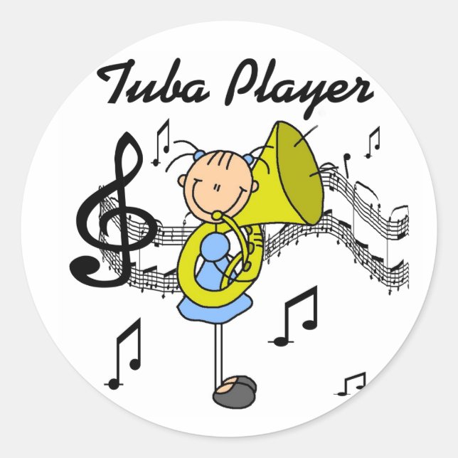 Tuba Player Stickers Sticker (Front)