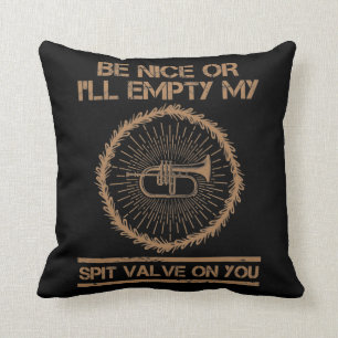 Tuba Player Wind Brass Instrument Sarcasm Spit Val Cushion