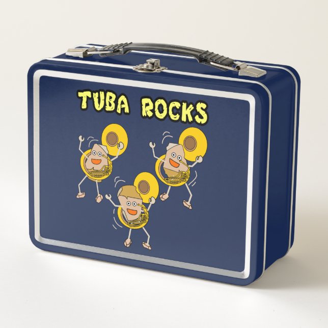 Tuba Rocks Metal Lunch Box (Front)