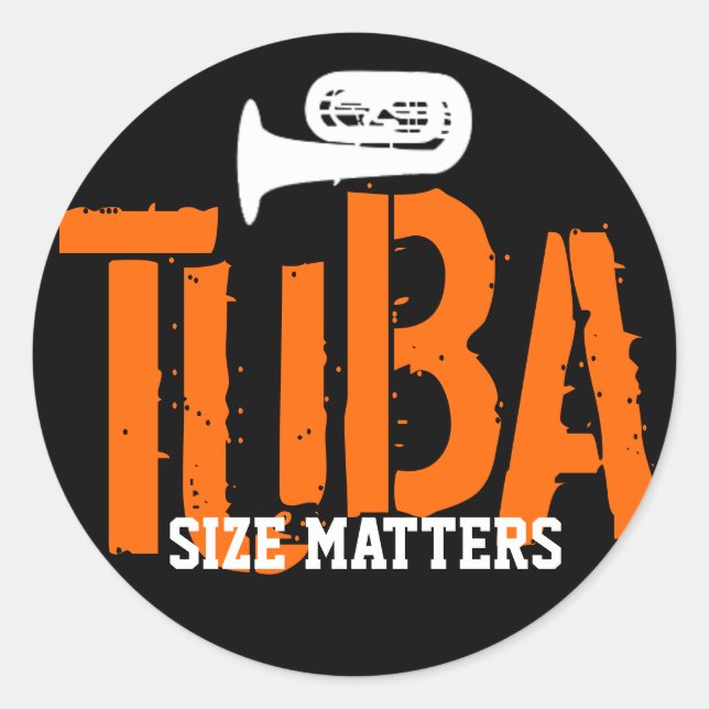 TUBA Size Matters Round Sticker (Front)