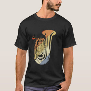 Tuba Sketch Retro Style Orchestra T-Shirt