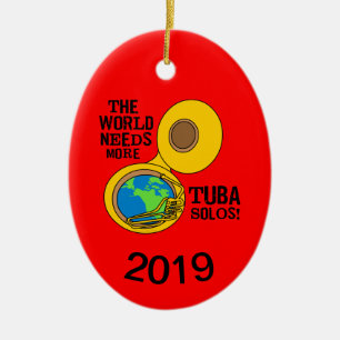 Tuba Solos Ceramic Tree Decoration