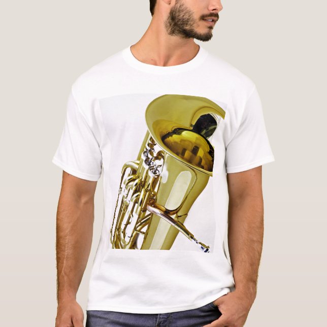 Tuba T Shirt Ready to Customise With Your Words (Front)