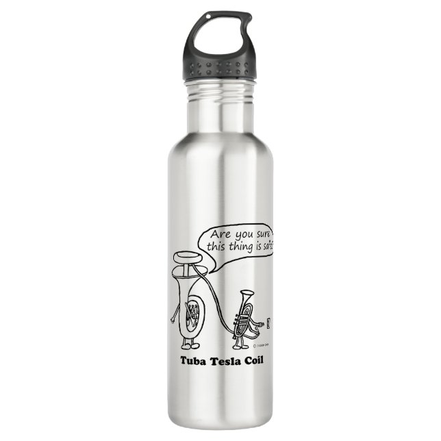 Tuba Tesla Coil Water Bottle (Front)