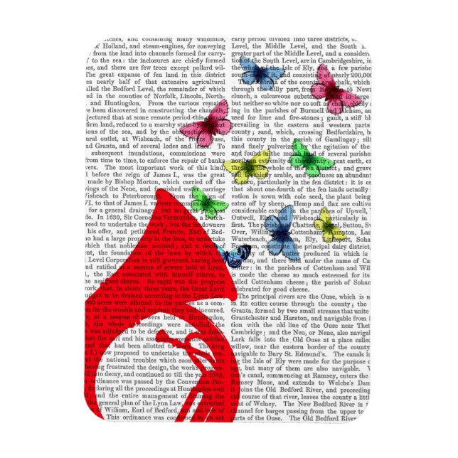 Tuba with Butterflies Magnet (Vertical)