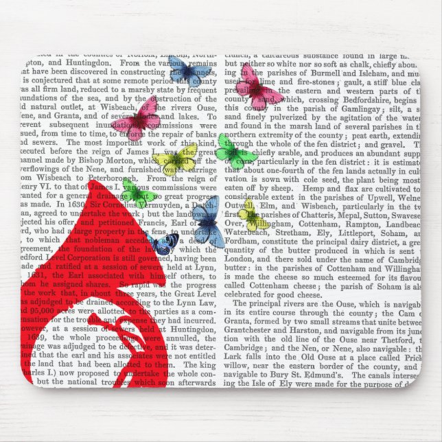 Tuba with Butterflies Mouse Mat (Front)