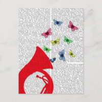 Tuba with Butterflies