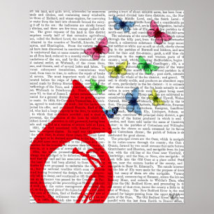Tuba with Butterflies Poster