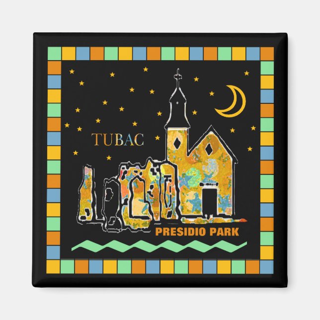 Tubac Presidio Park Mosaic Magnet (Front)