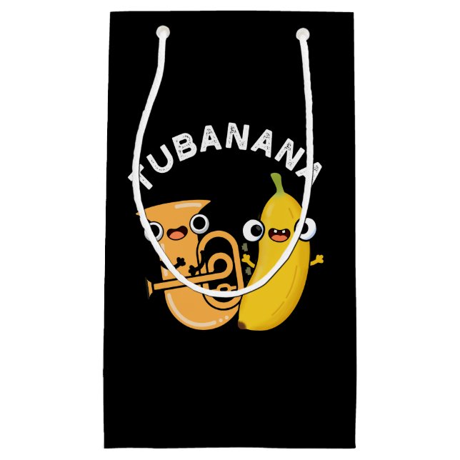 Tubanana Funny Tuba Banana Pun Dark BG Small Gift Bag (Front)