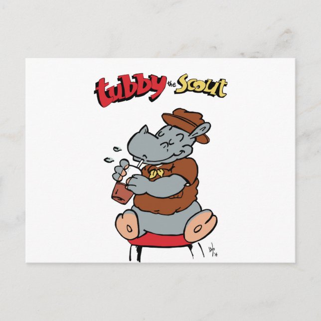 Tubby the Scout Post Card (Front)