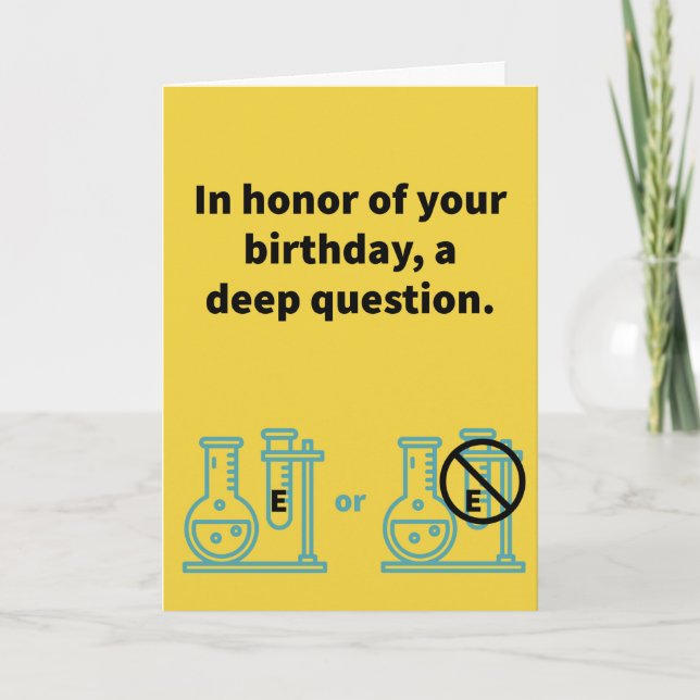 Tube E or Not Tube E - Birthday Card (Front)