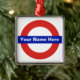 Tube Name Christmas Ornament